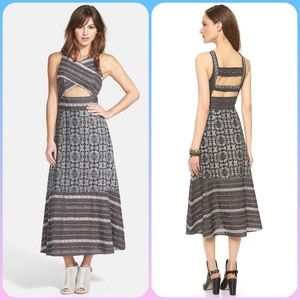 Free People Tribal Tales Midi Cutout Dress